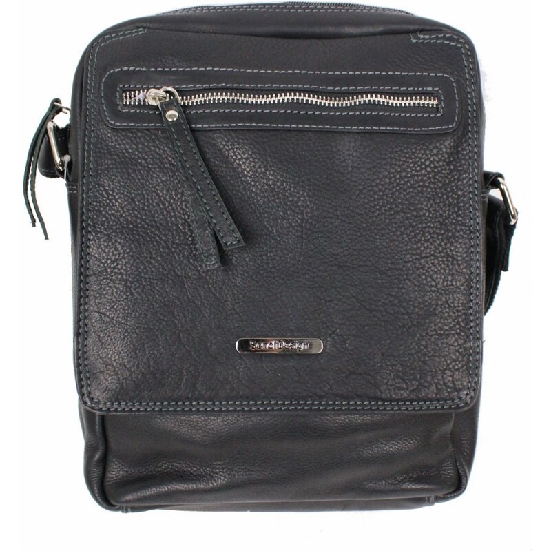 Sendi Design Pánska kožená taška cez rameno Floyd černá 47403638