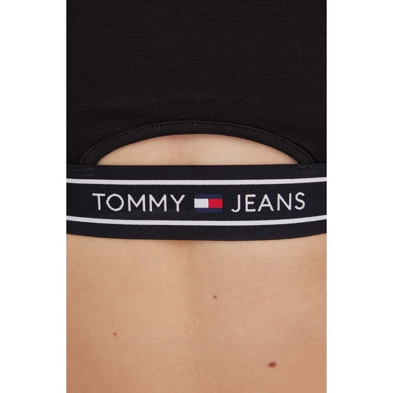 Top Tommy Jeans dámsky,čierna farba,DW0DW17393