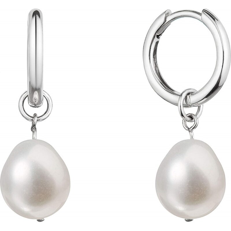 Evolution Group Strieborné náušnice 2v1 s pravými perlami Baroko 21106 66590518