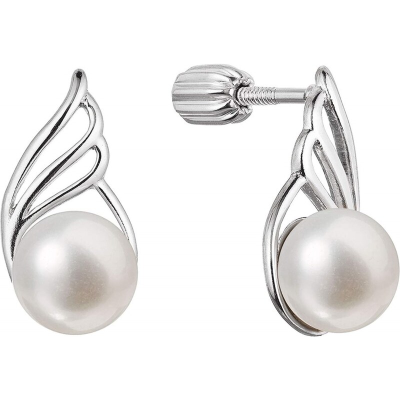 Evolution Group Slušivé strieborné náušnice s riečnou perlou 21093.1B 66579375