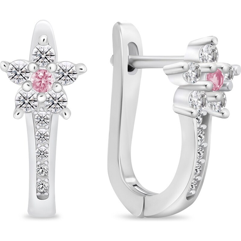 Brilio Silver Krásne strieborné náušnice so zirkónmi EA1005WP 66594514