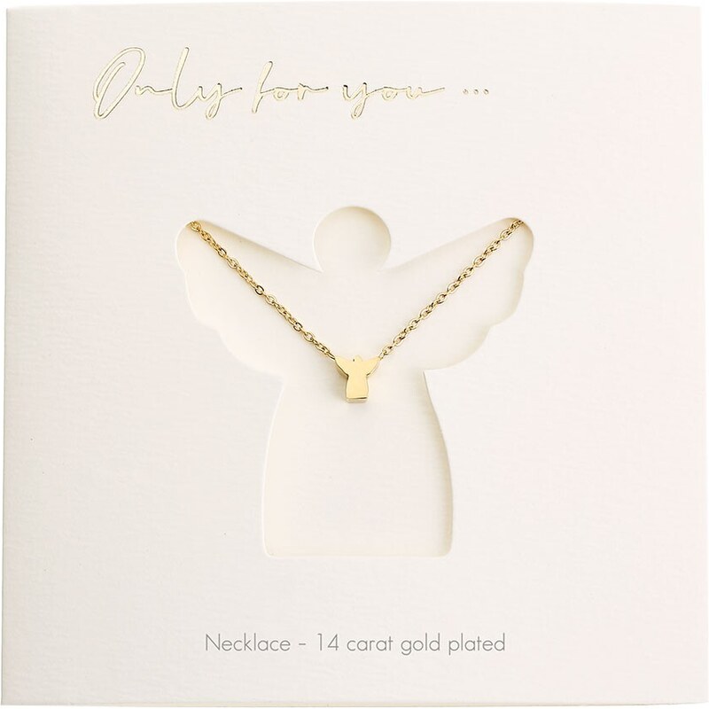 Ligot Náhrdelník z chirurgickej ocele anjel pozlátený 47452978