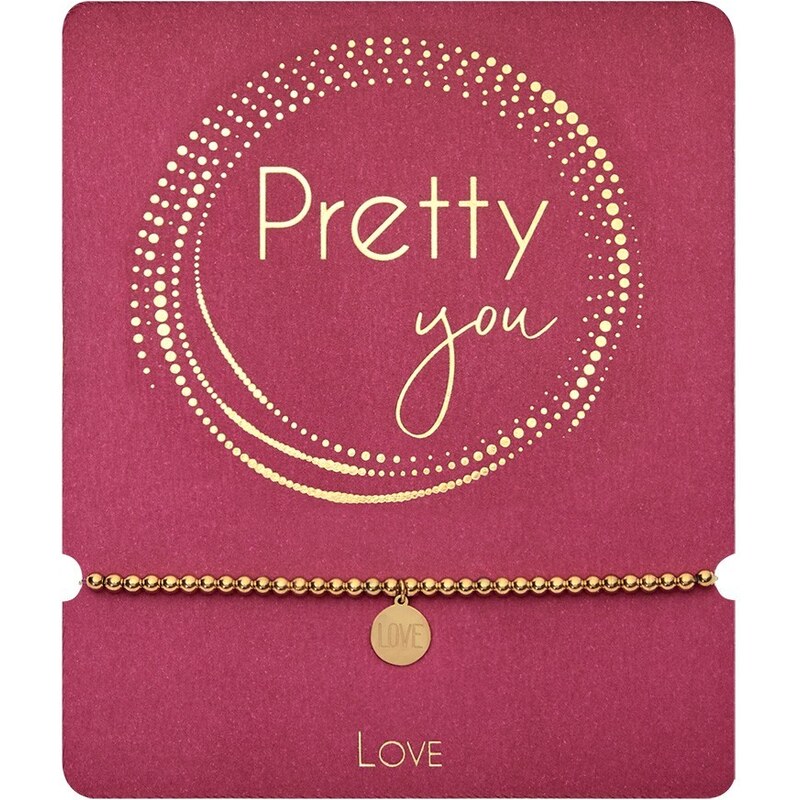 Ligot Náramok z chirurgickej ocele love pozlátený 47452960