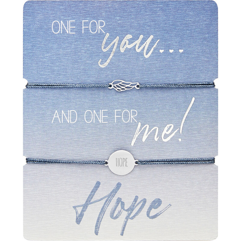 Ligot Súprava šnúrkových náramkov z chirurgickej ocele- krídla, hope 47452969