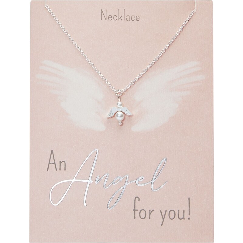 Ligot Náhrdelník z chirurgickej ocele anjel s perlou 47452979