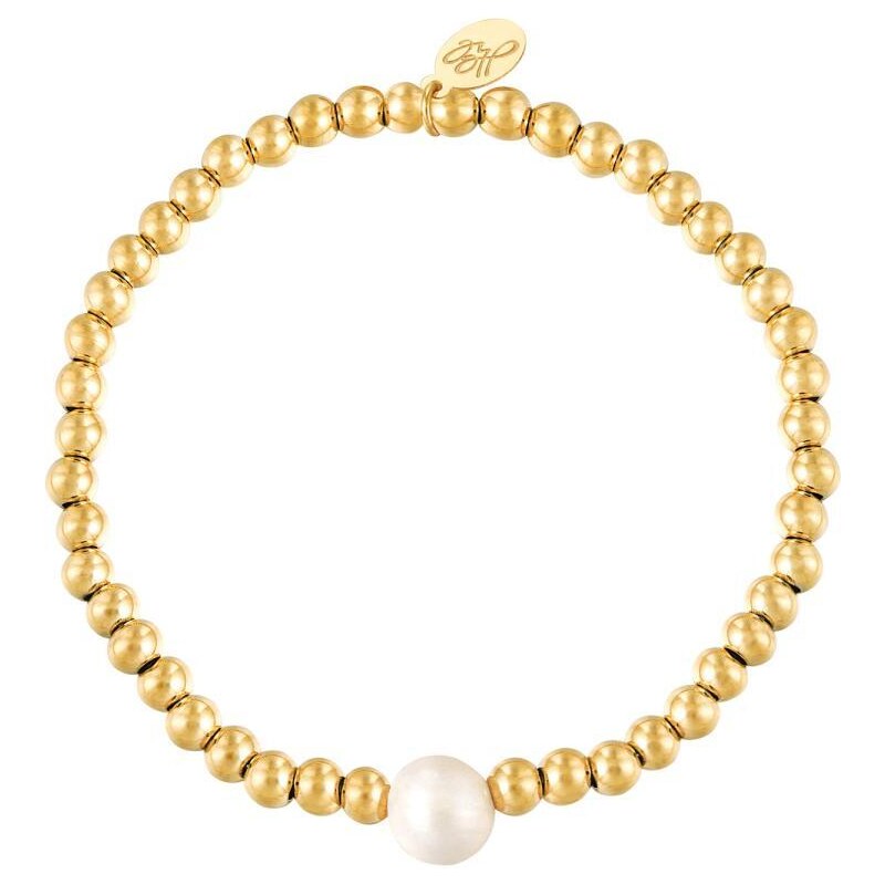 Ligot Pozlatený náramok z chirurgickej ocele s perlou 47457573