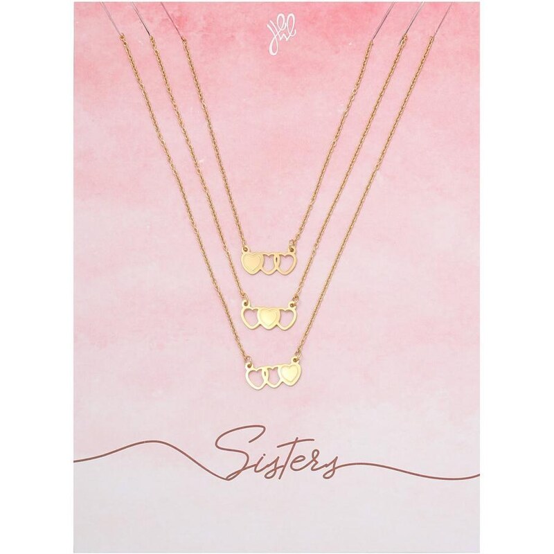 Ligot Súprava náhrdelníkov z chirurgickej ocele pozlátené 47457603