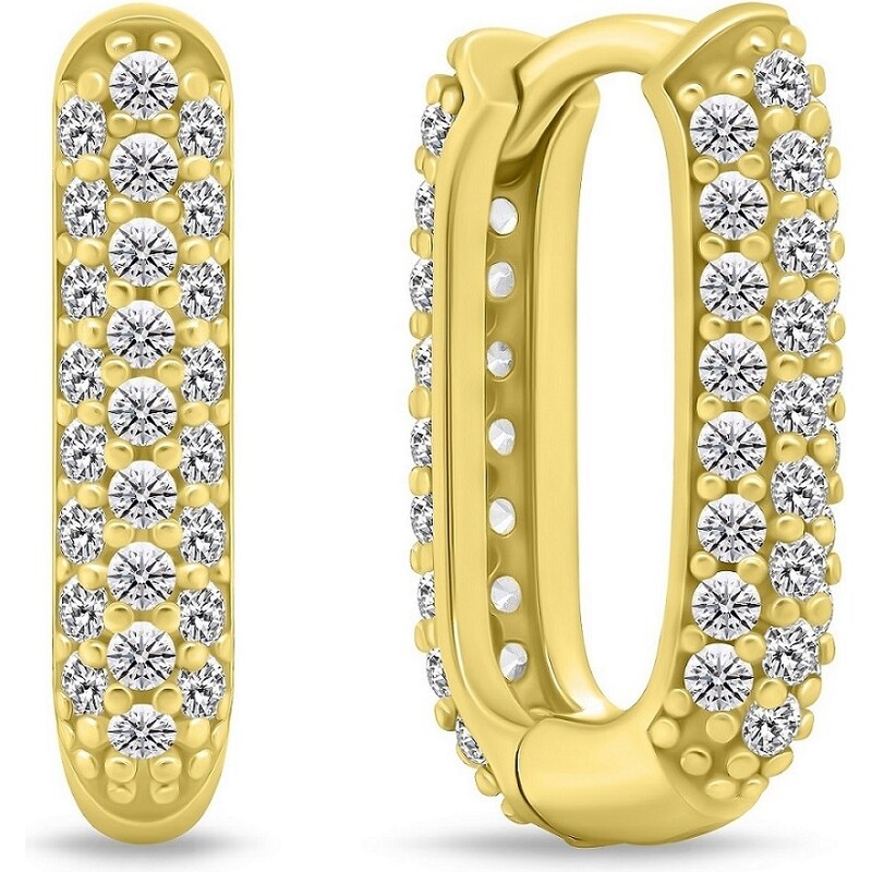 Brilio Silver Trblietavé pozlátené náušnice so zirkónmi EA1023Y 66591365