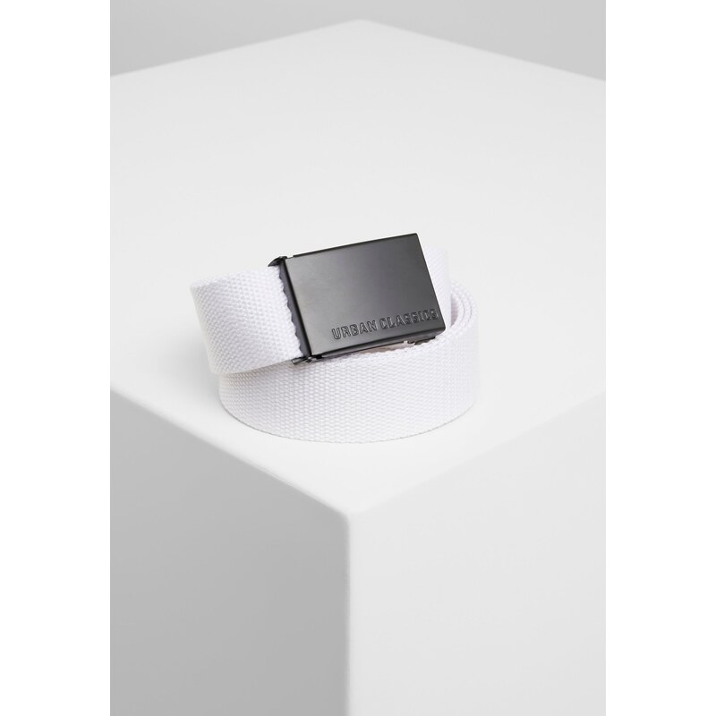 Urban Classics Canvas belts white/black 50680312