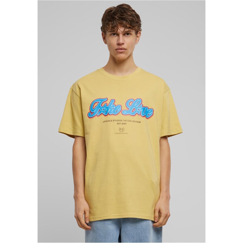 Mister Tee Mens T-shirt F*ke L*ve Heavy Oversize yellow 55213769