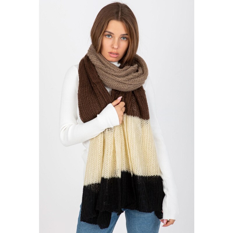 MladaModa Viacfarebný úpletový dámsky šál model 27194 béžový 47485291