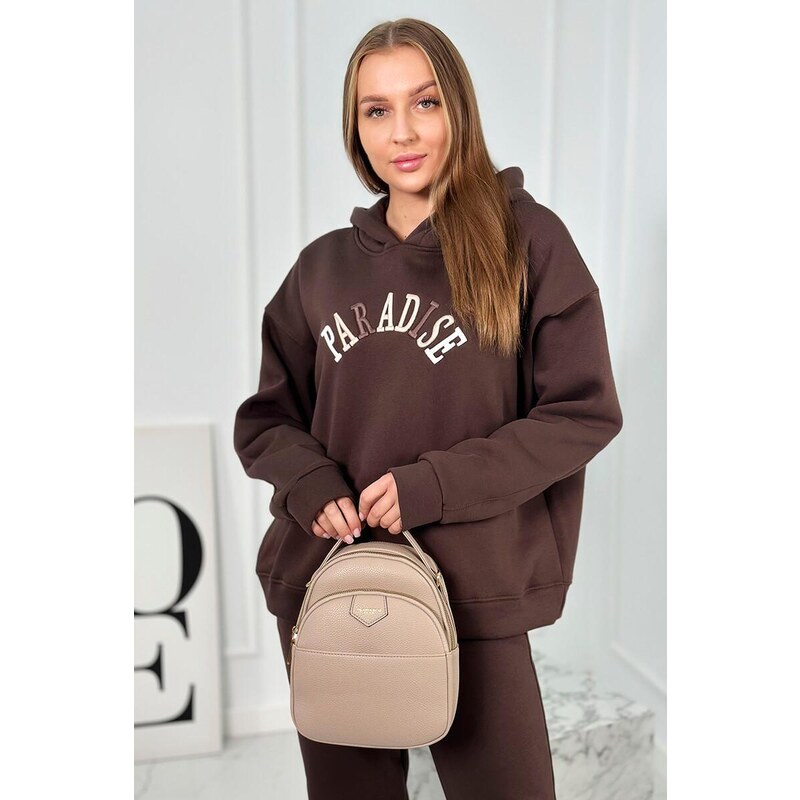 MladaModa Bavlnená tepláková súprava s vyšívaným nápisom Paradise 46952285