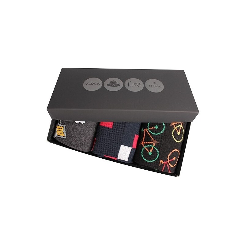 WEBOX farebné ponožky v krabičke Lonka - mix 07 47501262