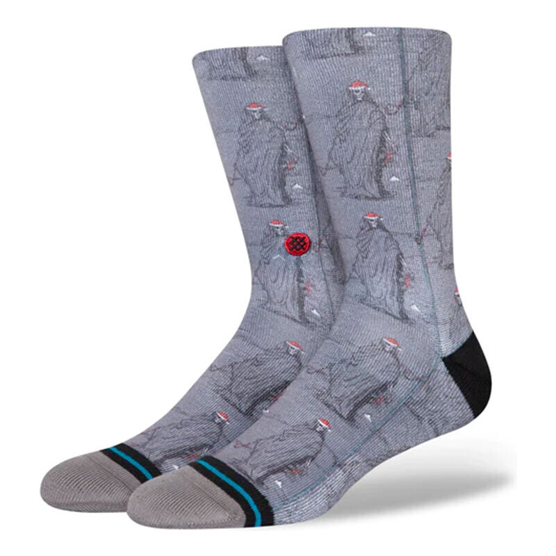 Stance Happy Holideath Crew Sock - Unisex - Ponožky Stance - Sivé - 66358071