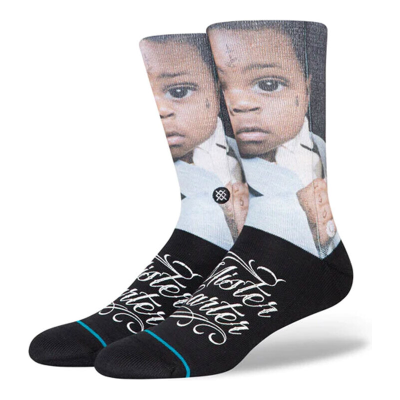 Stance Mister Carter Crew Sock - Unisex - Ponožky Stance - Čierne - 66358073