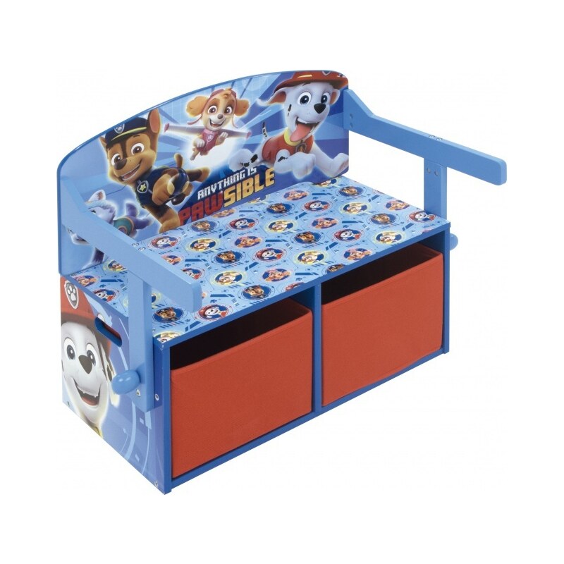 ARDITEX Detský drevený nábytok 3v1 PAW PATROL (Lavička, Box na hračky, Stolík), PW12898