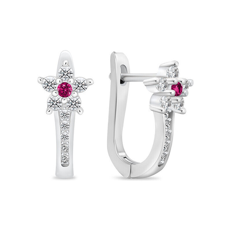 Brilio Silver Krásne strieborné náušnice so zirkónmi EA1005WR 66589615