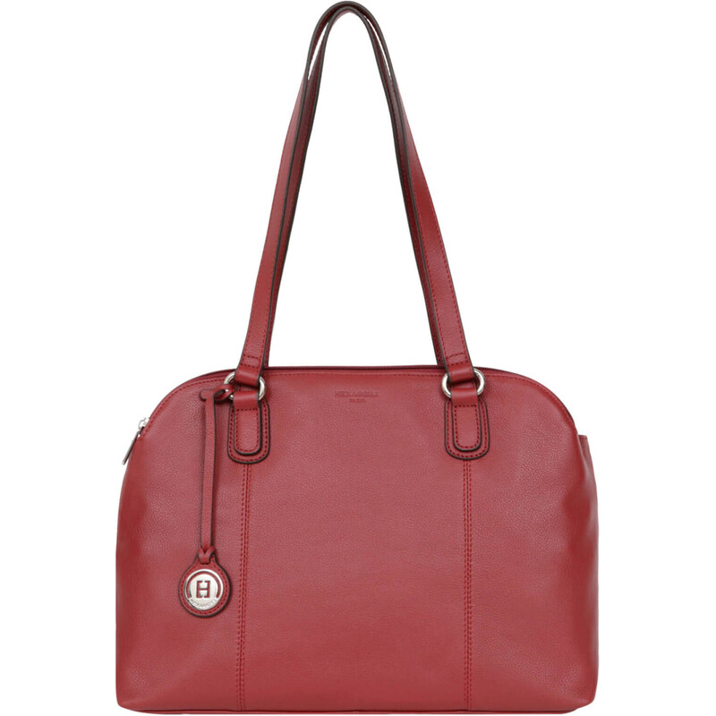 Dámska kožená kabelka Hexagona Brita - červená 48199583