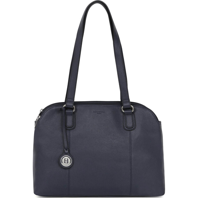 Dámska kožená kabelka Hexagona Brita - tmavo modrá 48199584