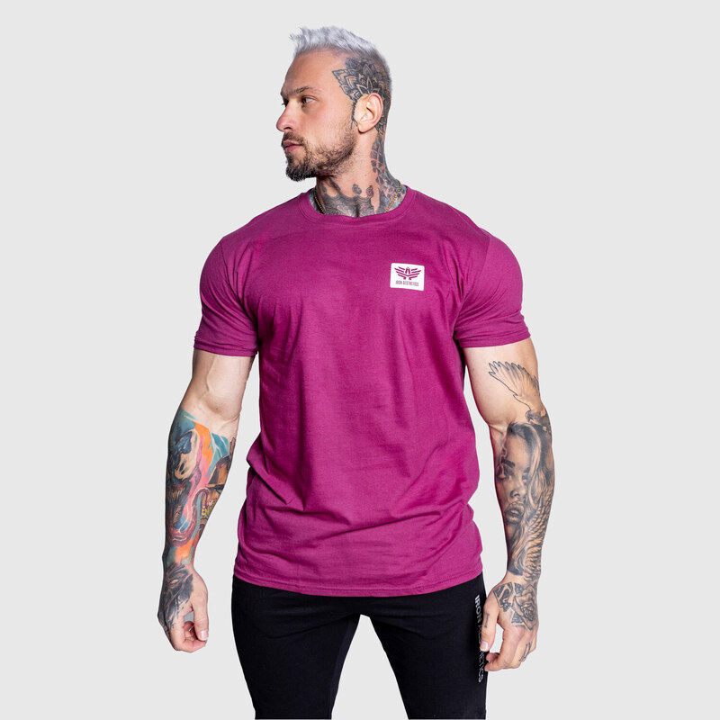Pánske športové tričko Iron Aesthetics Quick, berry 47583019