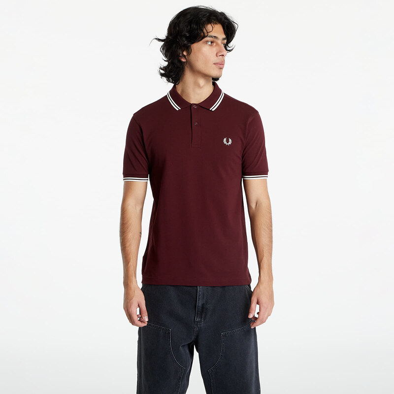 Tričko FRED PERRY Twin Tipped Fred Perry Shirt Oxblood M 47584871
