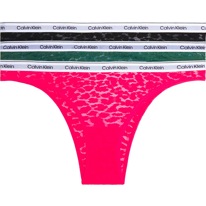 CALVIN KLEIN - brazilky 3PACK everyday comfort berry & black color - special limited edition