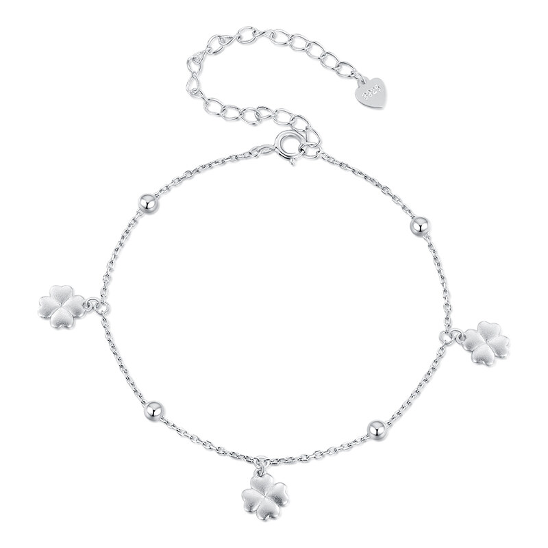 Ligot Strieborný náramok štvorlístky 47599343