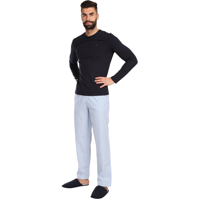 Pánske pyžamo Tommy Hilfiger s papučami viacfarebné v darčekovém 47324348