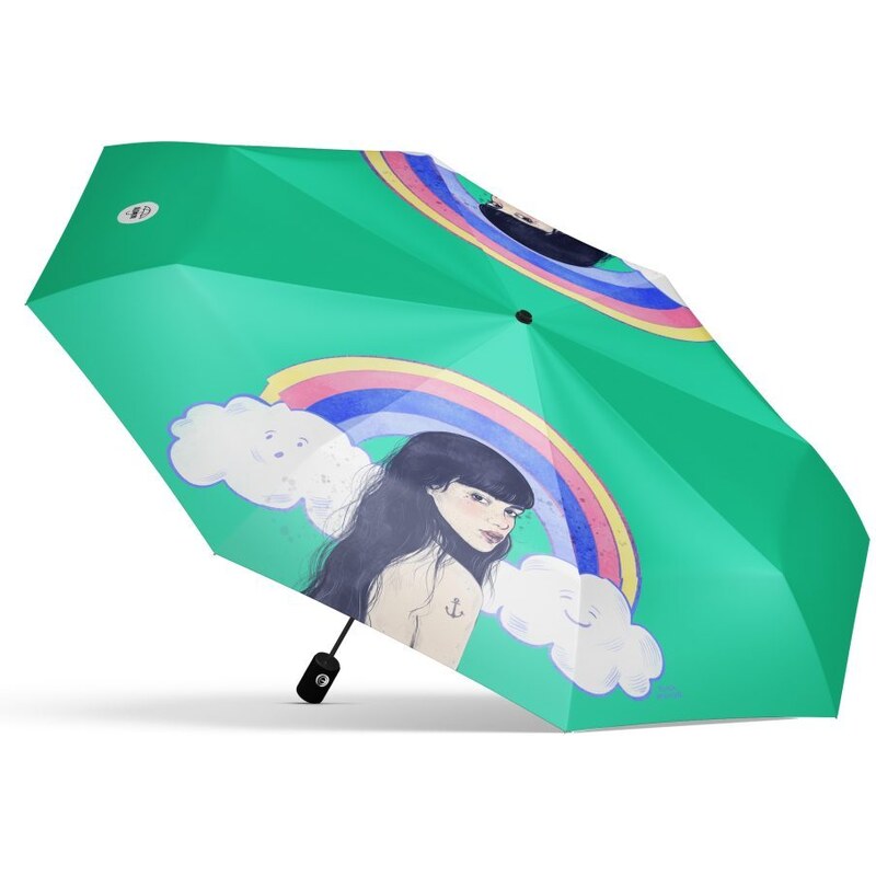 Dáždnikovo Skladací dáždnik Dúhová nálada - mentolová