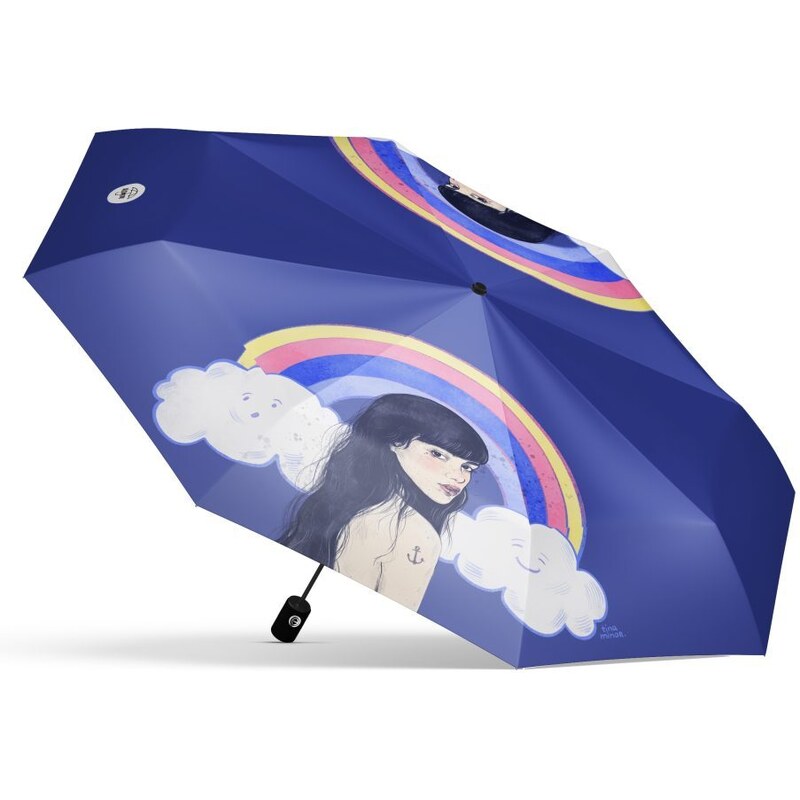 Dáždnikovo Skladací dáždnik Dúhová nálada - modrá
