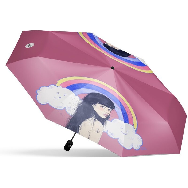 Dáždnikovo Skladací dáždnik Dúhová nálada - ružová