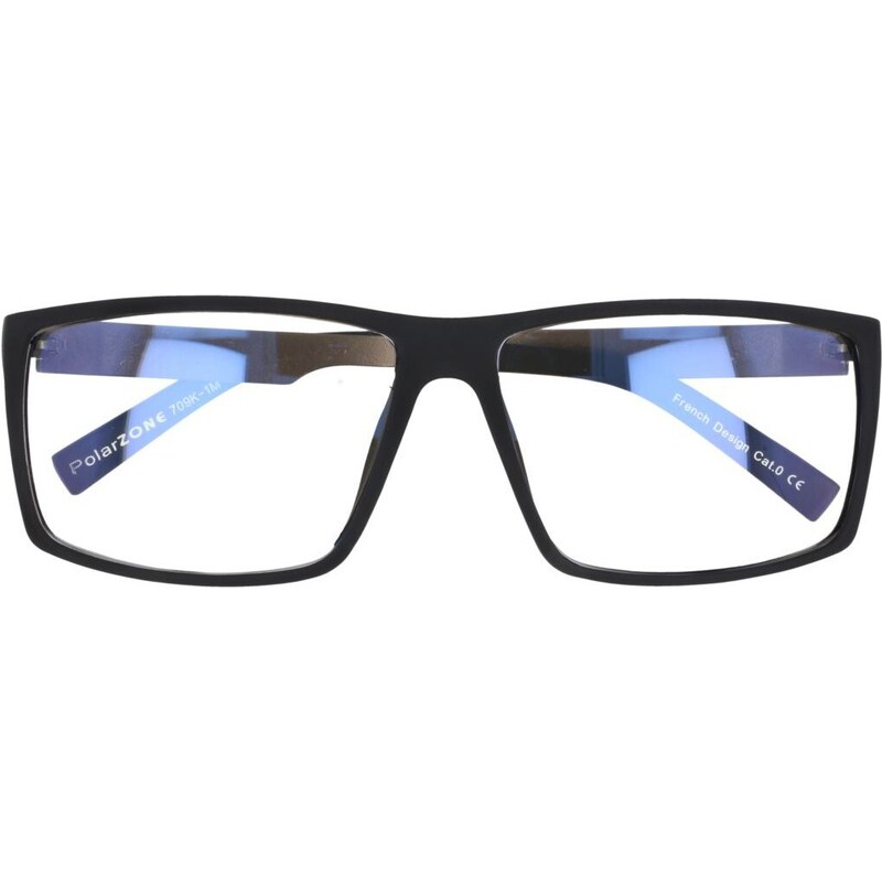 Polarzone Čierne kovové okuliare proti modrému svetlu "Mentor"