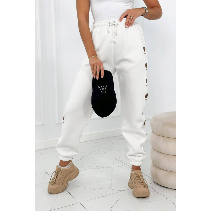 K-Fashion Bavlnené nohavice Amour ecru 49775797