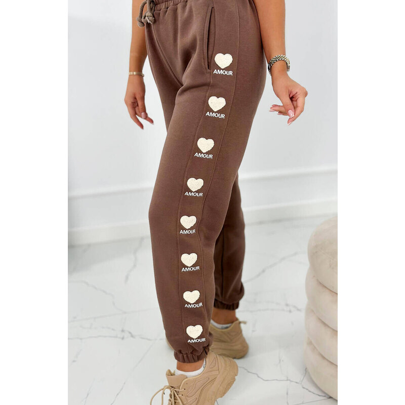 K-Fashion Bavlnené nohavice Amour mocca 49775795