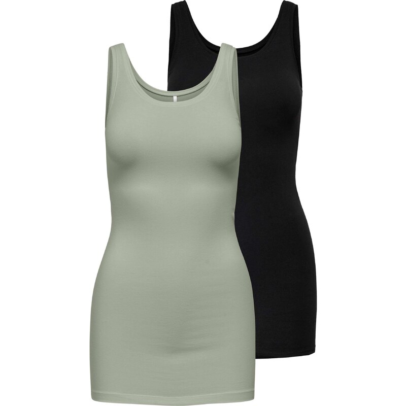 ONLY Top ONLLive Love pastelovo zelená / čierna 29862639