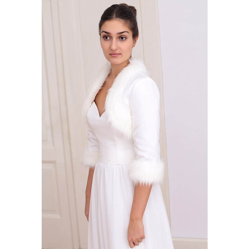 Glara Zimné bolerko k luxusným šatám 49330243