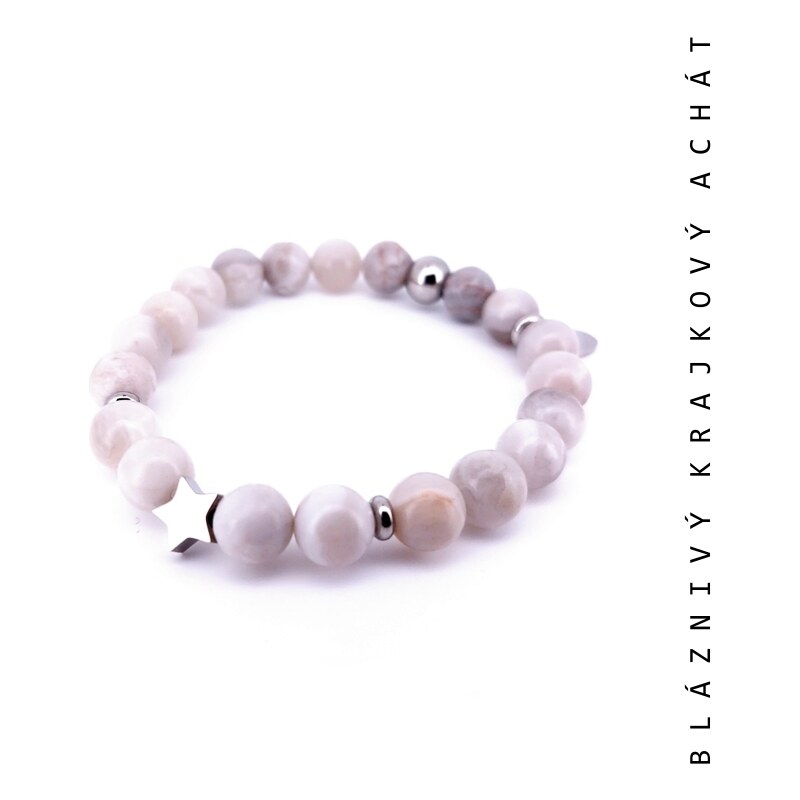 Taboo náramok Symbol s hviezdou, achát tbs806 47610513