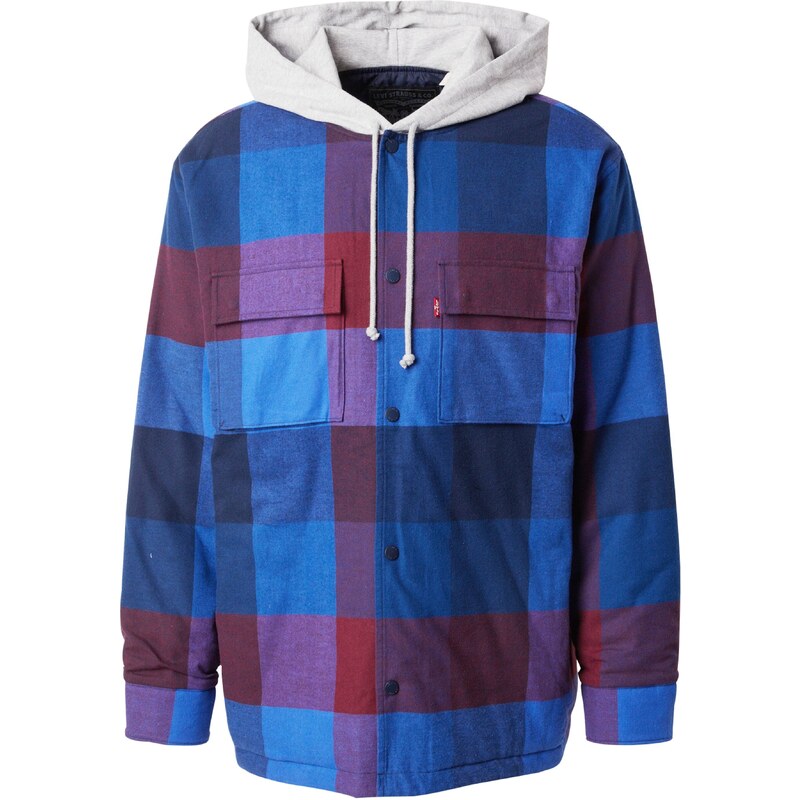 LEVIS Prechodná bunda modrá / indigo / svetlosivá / červená 47623262