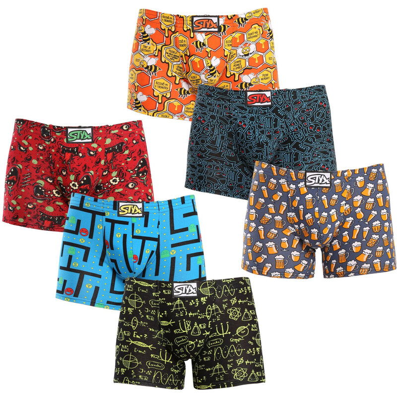 6PACK pánske boxerky Styx long art klasická guma viacfarebné 47634389