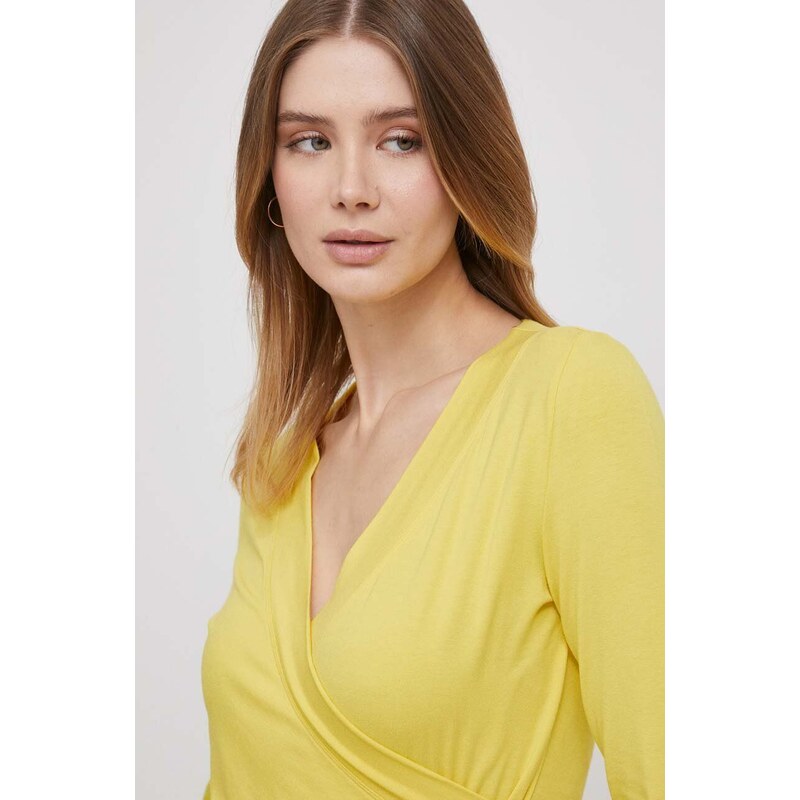 Blúzka Lauren Ralph Lauren dámska,žltá farba,jednofarebná,200831571