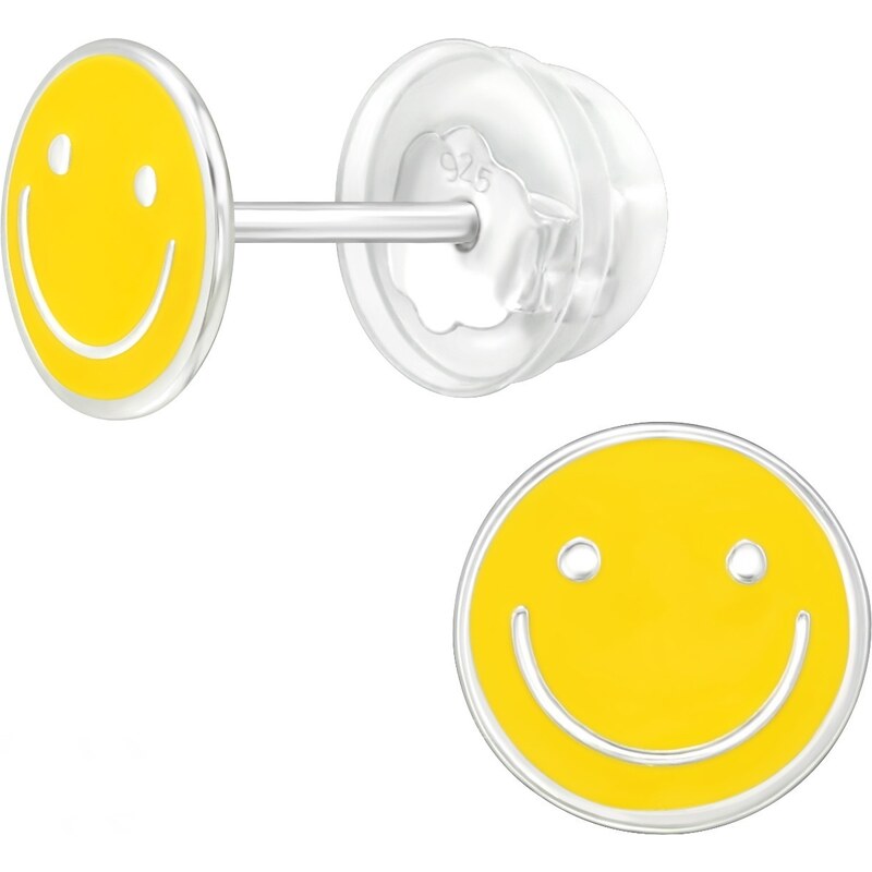 Olivie Strieborné náušnice SMAJLÍK 8179 47617243