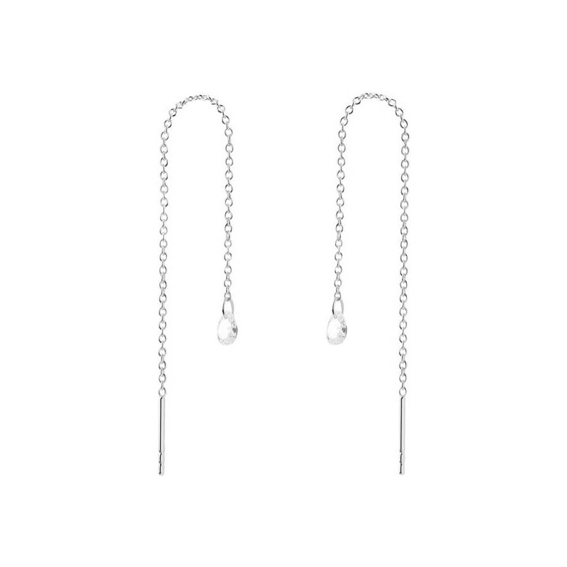 PDPAOLA Pôvabné strieborné náušnice s retiazkami Waterfall Essentials 66587665