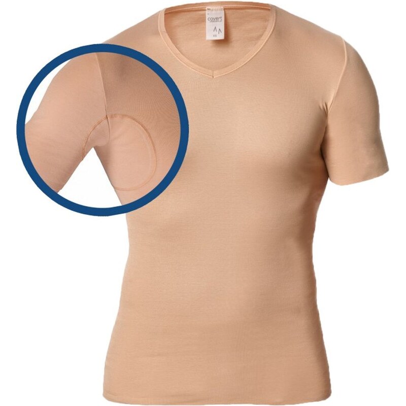 Pánske neviditeľné tričko s potítkami Covert 47634925