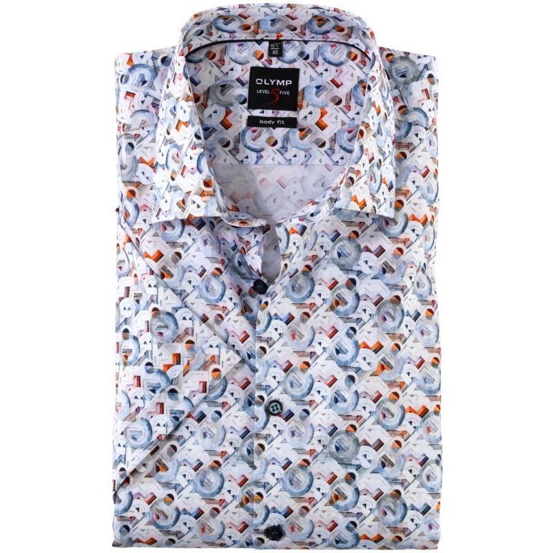 Pánska farebná košeľa krátky rukáv OLYMP body fit 47634966