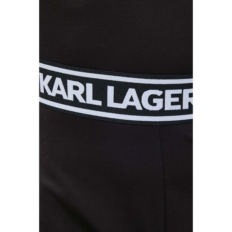 Overal Karl Lagerfeld čierna farba, v výstrih