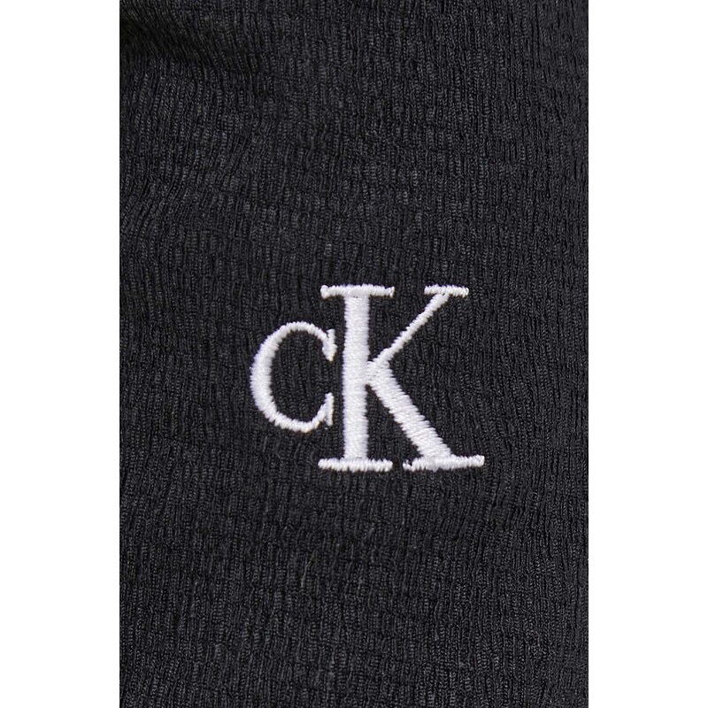 Tričko s dlhým rukávom Calvin Klein Jeans dámsky,čierna farba,J20J222559