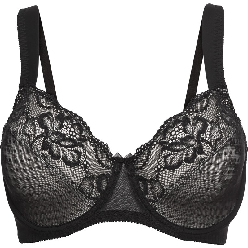 bonprix Podprsenka minimizer s vystuženými ramienkami, farba čierna 44731569