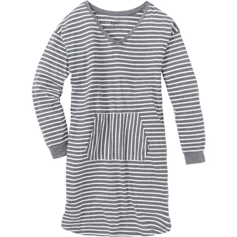 bonprix Nočná košeľa s bio bavlnou, farba šedá 44731661