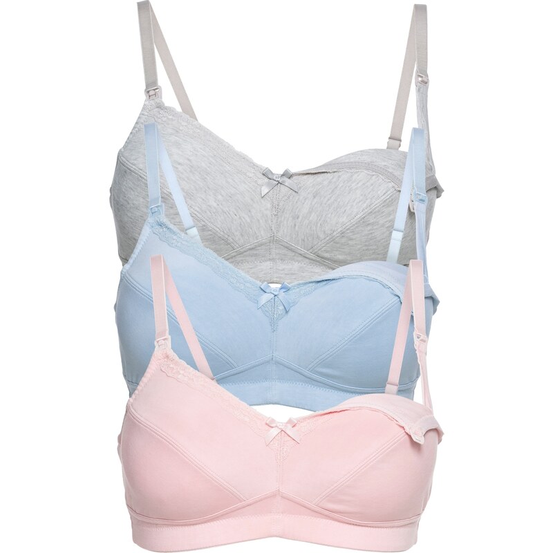 bonprix Materská podprsenka bez kostíc (3 ks) bio bavlna, farba žltá 44731739