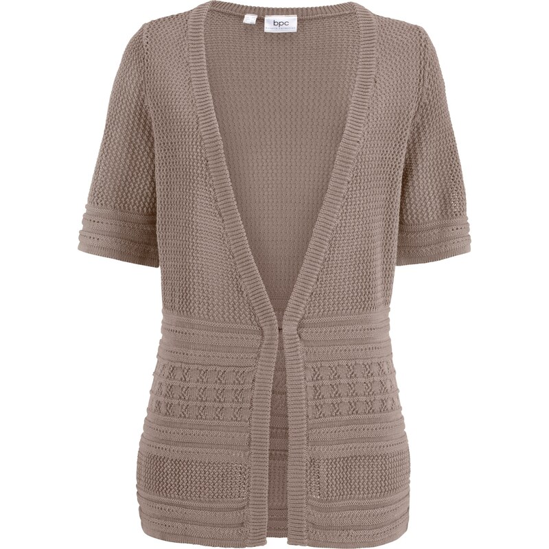 bonprix Ažúrový pletený sveter, farba hnedá 44896856